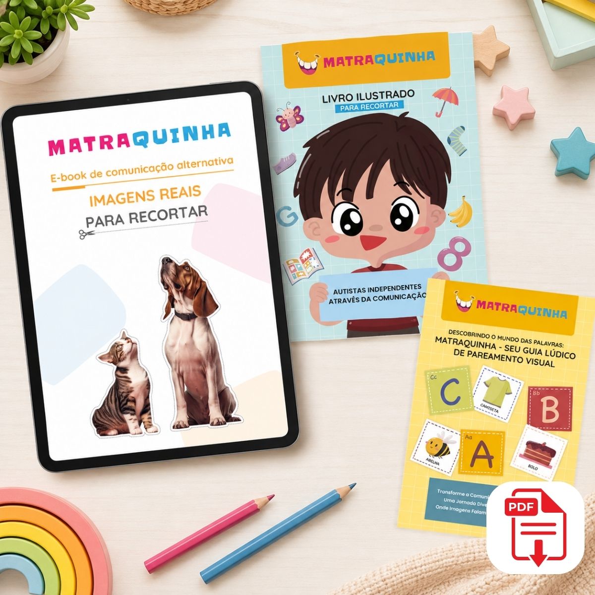 Capa da Biblioteca Completa Matraquinha Menino, com Protocolo, Missão e Diálogos Visuais