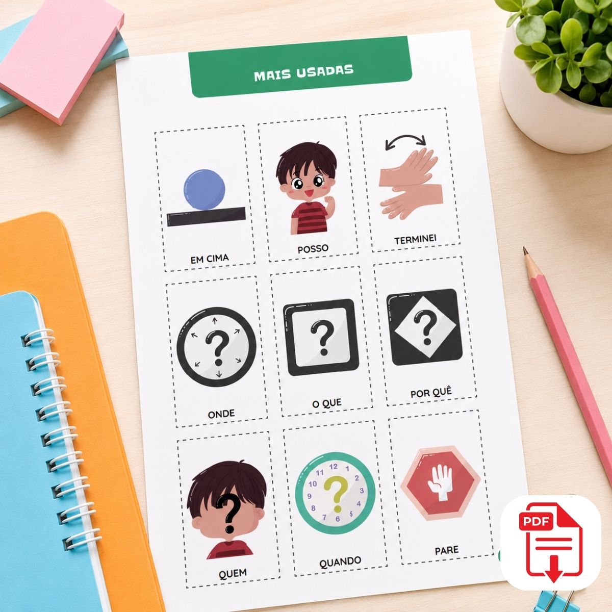 Página de exemplo do Protocolo Matraquinha incluído no Kit Completo Menino